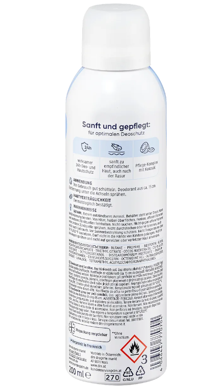 Balea Déodorant Spray Sensitive – Protection 24h Peaux Sensibles 200 ml - GlamShopTN