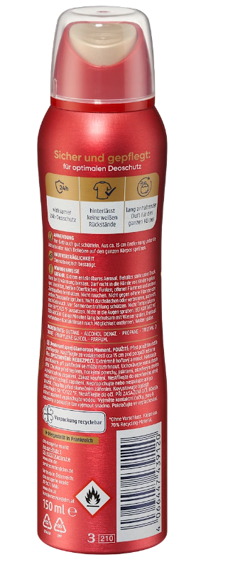 Balea Déodorant Parfum Glamorous Moment – Sillage Oriental & Protection 24h 150 ml - GlamShopTN