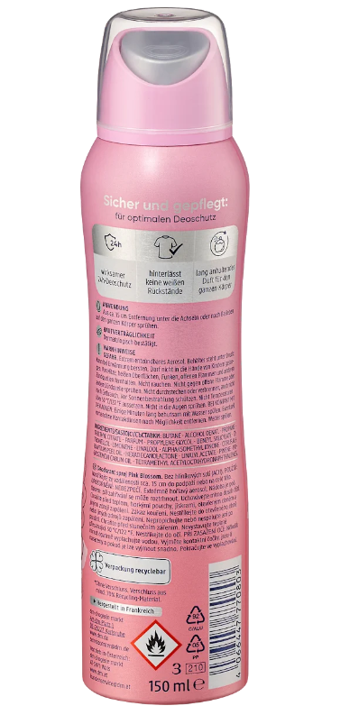 Balea Déodorant Parfum Pink Blossom – Floral Frais & Protection 24h 150 ml - GlamShopTN