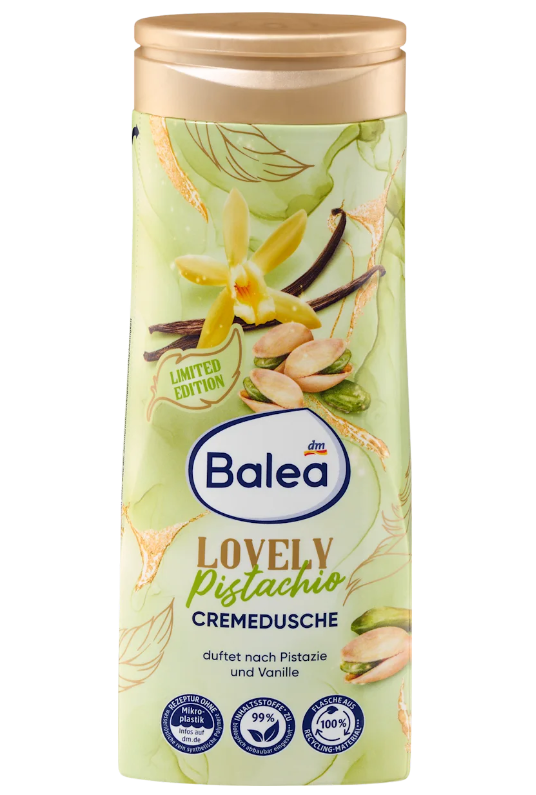Balea Crème de Douche Lovely Pistachio – Pistache & Vanille, Douceur pH Neutre 300 ml - GlamShopTN