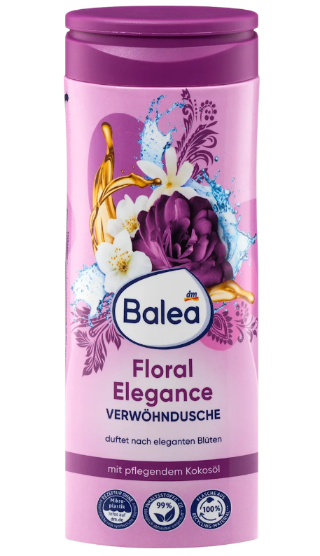 Balea Gel Douche Floral Elegance – Fleur Élégante & Huile de Coco, pH Neutre 300 ml - GlamShopTN