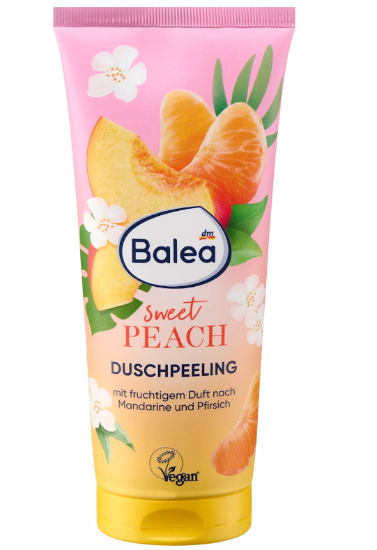 Balea Gommage Corps Sweet Peach – Mandarine & Pêche, Peau Douce pH Neutre 200 ml - GlamShopTN