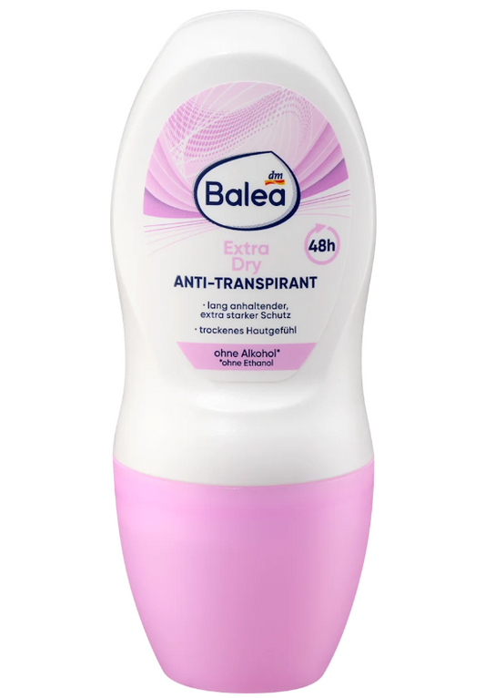 Balea Déodorant Antitranspirant Roll-on Extra Dry – Protection 48h, Fraîcheur Durable 50 ml - GlamShopTN