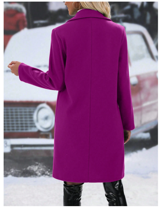 EMERY ROSE – Manteau femme à double boutonnage, manches longues