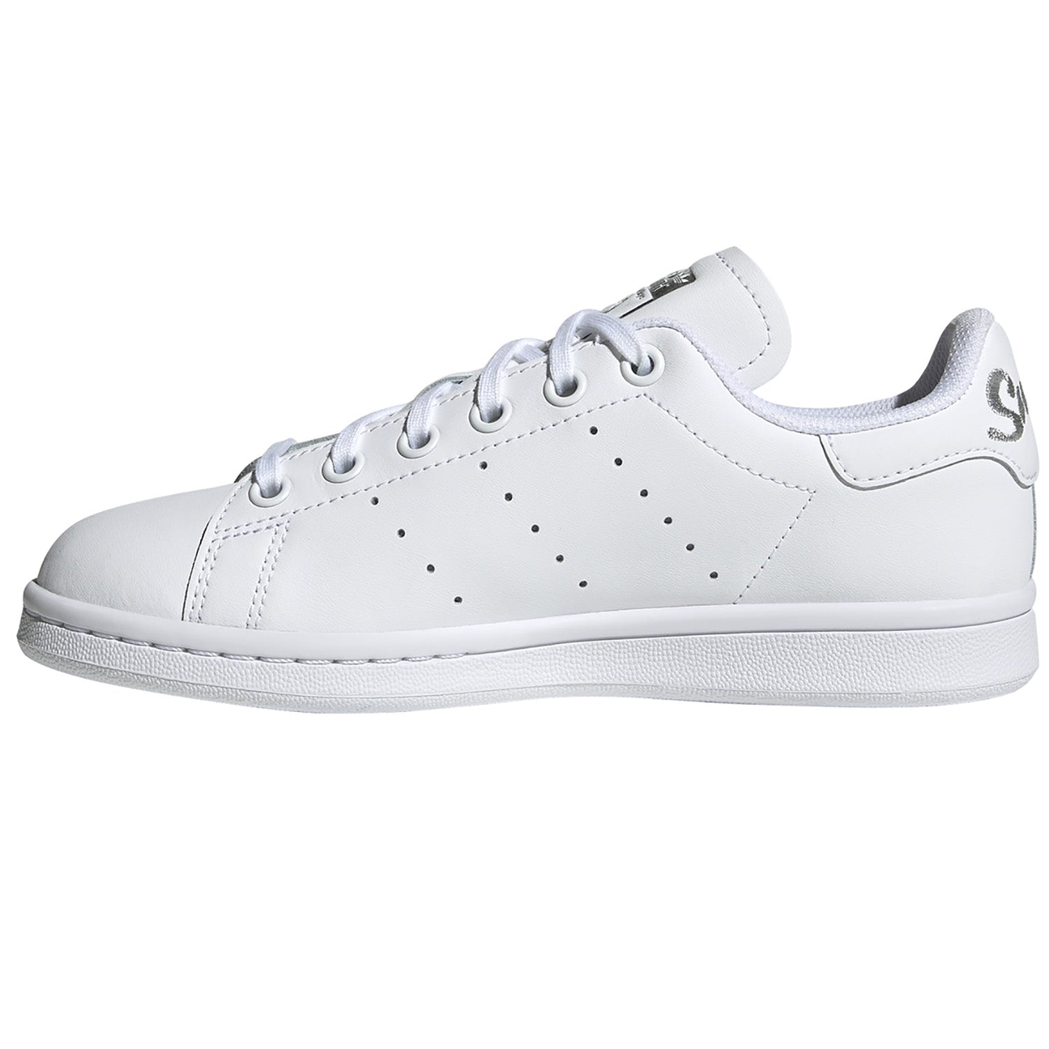 BASKETS ADIDAS ORIGINALS STAN SMITH J BLANC ARGENT - GlamShopTN