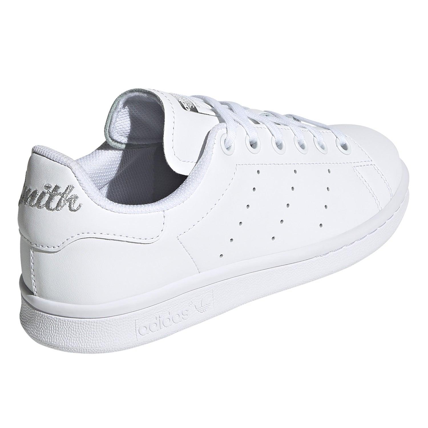 BASKETS ADIDAS ORIGINALS STAN SMITH J BLANC ARGENT - GlamShopTN