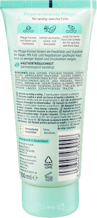 Baume pieds & ongles Balea aux huiles naturelles, soin régénérant pour pieds secs. Fabriqué en Allemagne - GlamShopTN