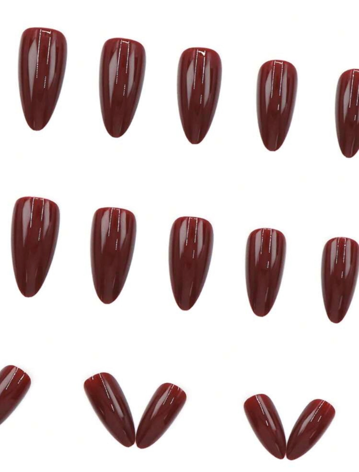 Shein 24 pièces autocollants pour ongles carrés